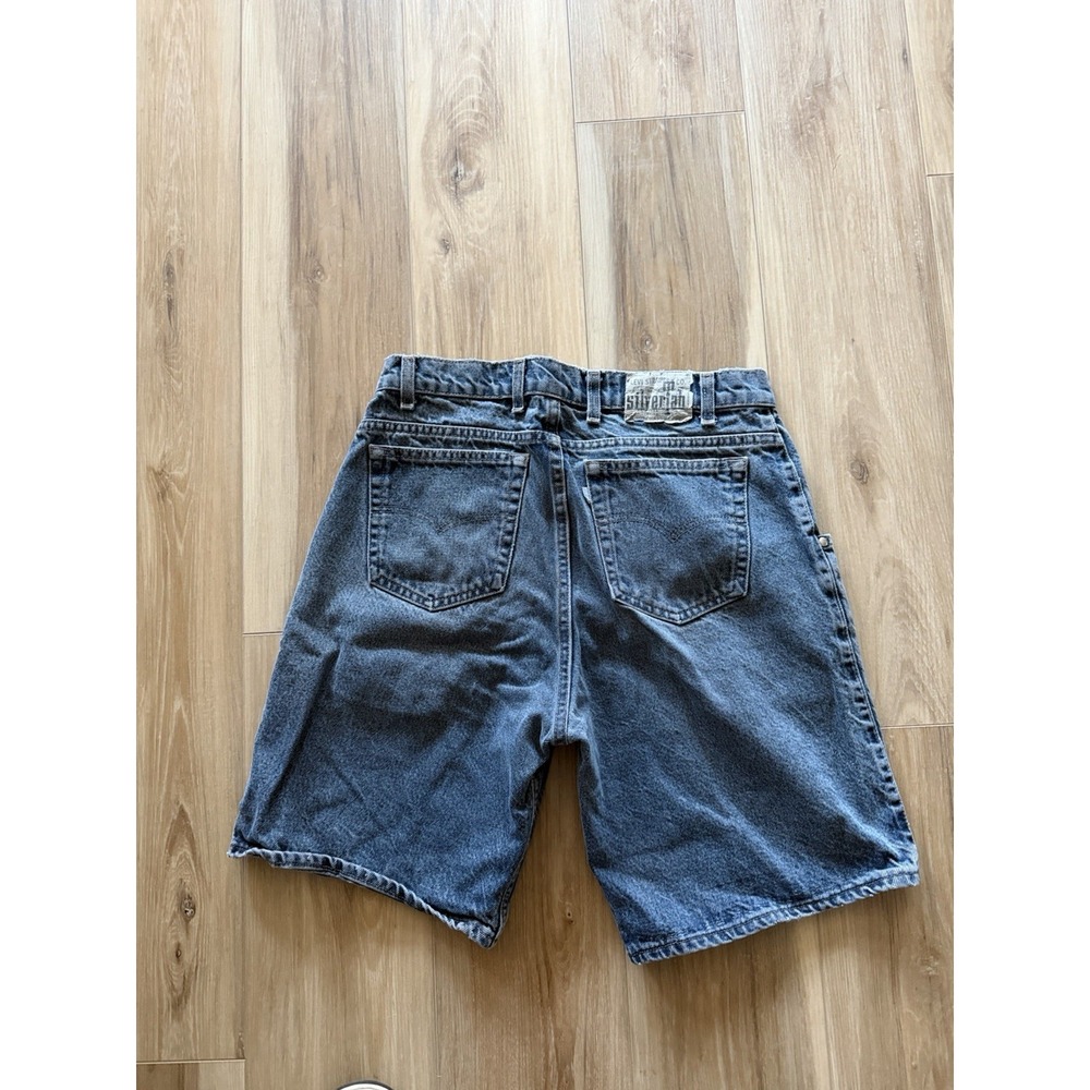 VTG Levi's SilverTab Loose Denim Shorts Dark Blue Wash Men's 33 Waist USA Made